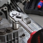 WORKPRO ソケットレンチセット ラチェットレンチ オフセットタイプ 差込角6.35mm（1/4インチ) 46点組 自動車修理 車メンテナンス ガレージツールセット 作業セット 工具 道具 専用収納ケース付属