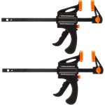 高儀(Takagi) ホビークイックバークランプ ブラック 100mm 2個組 HQB-100-2P【燕三条ブランド】【レバーを握るだけの簡単作業】 クランプ 木工 金具 DIY 万力 固定金具