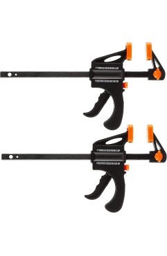 高儀(Takagi) ホビークイックバークランプ ブラック 100mm 2個組 HQB-100-2P【燕三条ブランド】【レバーを握るだけの簡単作業】 クランプ 木工 金具 DIY 万力 固定金具