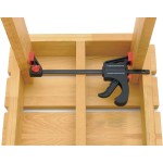 高儀(Takagi) ホビークイックバークランプ ブラック 100mm 2個組 HQB-100-2P【燕三条ブランド】【レバーを握るだけの簡単作業】 クランプ 木工 金具 DIY 万力 固定金具