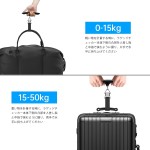MYCARBON 荷物 旅行はかり LCC用 デジタル はかり 計量 器 携帯式デジタル スケール ステンレス仕上げ 最大50kgまで量れる 吊り下げ式ラゲッジチェッカー 旅行 アウトドア ホームに最適の秤 便利 軽量 風袋引き機能付 (ブラック)