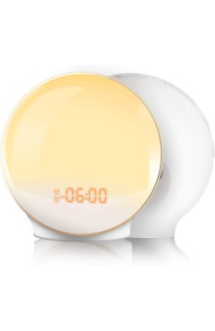 光目覚まし時計 TITIROBA YABAE Wake Up Light スリープタイマー スヌーズ ラジオ ナイトライト イルミネーション MY-09 日本語取扱説明書付き ホワイト