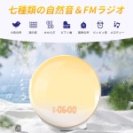 光目覚まし時計 TITIROBA YABAE Wake Up Light スリープタイマー スヌーズ ラジオ ナイトライト イルミネーション MY-09 日本語取扱説明書付き ホワイト