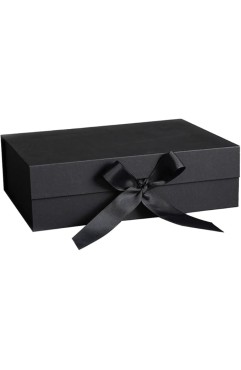 LIKENNY プレゼントボックス 飾り 高級 大容量 蝶結び gift box 長方形 包装 贈り物 結婚式 ラッピング プレゼント用品 装飾 ギフトボックス (ブラック)