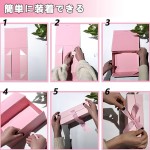 Ousaliyea ピンク ギフトボックス 蓋付き 磁気プレゼントボックス 23x17x7 cm ギフトバッグリボン付き 細断紙グリーティングカード クリスマス 結婚式 誕生日用 高級パッケージボックスセット(1セット)