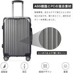 [VARNIC] スーツケース キャリーバッグ キャリーケース 機内持込 超軽量 大型 静音 ダブルキャスター 耐衝撃 360度回転 TSAローク搭載 ファスナー式 旅行 ビジネス 出張 (S サイズ(40.5L, 灰)