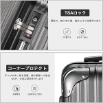 [VARNIC] スーツケース キャリーバッグ キャリーケース 機内持込 超軽量 大型 静音 ダブルキャスター 耐衝撃 360度回転 TSAローク搭載 ファスナー式 旅行 ビジネス 出張 (S サイズ(40.5L, 灰)