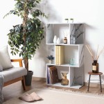 不二貿易(Fujiboeki) オープンラック シェルフ 3段 幅59×奥行24×高さ106cm 大理石調 S型 収納棚 ディスプレイラック 組立商品 59285