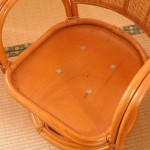 不二貿易 座椅子 籐椅子 回転式 幅52×奥行54×高さ69cm ナチュラル ラタン 肘付き 座面高33cm 完成品 85341 【Amazon.co.jp限定】