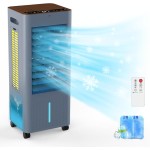 冷風機 冷風扇風機 強力 人気 冷風扇【工事不要&3方向で省エネ】吸水し強冷感UP スポットクーラー 冷房LED液晶画面 8L大容量タンク イオン発生 3つモード&3段階風量 静音 自動首振り ルーバー機能 24時間入・切タイマー 室内温度表示 水不足提示 氷入れ タッチ/リモコン付き 移動便利 キャスター搭載 冷風機 強力 人気 空気清浄 暑さ熱中症対策 60w スポットエアコン 日本語説明書