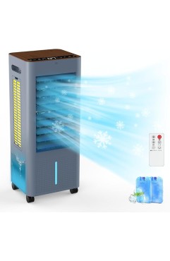 冷風機 冷風扇風機 強力 人気 冷風扇【工事不要&3方向で省エネ】吸水し強冷感UP スポットクーラー 冷房LED液晶画面 8L大容量タンク イオン発生 3つモード&3段階風量 静音 自動首振り ルーバー機能 24時間入・切タイマー 室内温度表示 水不足提示 氷入れ タッチ/リモコン付き 移動便利 キャスター搭載 冷風機 強力 人気 空気清浄 暑さ熱中症対策 60w スポットエアコン 日本語説明書
