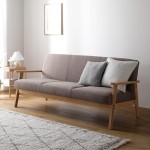 RASIK ソファー 3人掛け ファブリック 肘付き 天然木 グレージュ 木枠 北欧風 トゥリッグ TRYGG