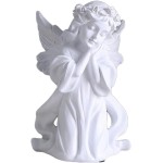 [bellarino] 天使 置物 オブジェ お祈り エンジェル インテリア 平和 祈る天使像 ガーデニング 工芸品 ギフト プレゼント 樹脂製 ホワイト (C)