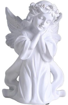 [bellarino] 天使 置物 オブジェ お祈り エンジェル インテリア 平和 祈る天使像 ガーデニング 工芸品 ギフト プレゼント 樹脂製 ホワイト (C)