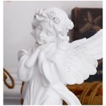 [bellarino] 天使 置物 オブジェ お祈り エンジェル インテリア 平和 祈る天使像 ガーデニング 工芸品 ギフト プレゼント 樹脂製 ホワイト (C)