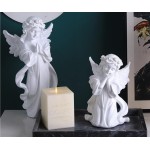 [bellarino] 天使 置物 オブジェ お祈り エンジェル インテリア 平和 祈る天使像 ガーデニング 工芸品 ギフト プレゼント 樹脂製 ホワイト (C)
