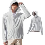 [Moxiep] ラッシュガード メンズ uvカット パーカー 夏 日焼け止め (UPF50+UVカット99%・接触冷感・吸汗速乾・通気性)水着 アウター フード付き 薄手 トップス 長袖 涼しい 紫外線対策 海 アウトドア 無地 おしゃれ