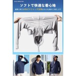 [Moxiep] ラッシュガード メンズ uvカット パーカー 夏 日焼け止め (UPF50+UVカット99%・接触冷感・吸汗速乾・通気性)水着 アウター フード付き 薄手 トップス 長袖 涼しい 紫外線対策 海 アウトドア 無地 おしゃれ