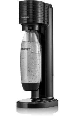 [公式] ソーダストリーム GAIA(ガイア) スターターキット ブラック マシン本体 60Lガス1本 ボトル1本 (1.0L) のセット ｜ 炭酸水メーカー 電源不要 カートリッジ不要 ガスシリンダー式 ガスの着脱ワンタッチ 食洗器対応ボトル 炭酸メーカー ソーダメーカー 炭酸水 強炭酸 Soda stream