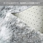 ラグマット カーペット 120x160cm おしゃれな北欧風シャギーラグ 全厚約5cm 洗えるラグ 滑り止め付き 毛足約4cm ふわっとした手触り 防音絨毯 オールシーズン快適に使用 長方形 ROCYJULIN（ライトグレー 約1.5畳 ）