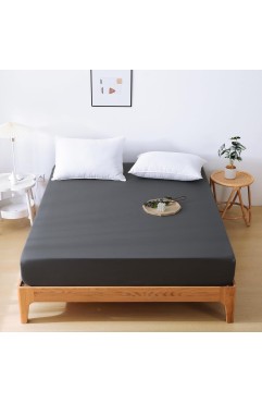 HEVUMYI ボックスシーツ 吸水速乾シーツ 厚さ5~30cmのマットレスに適用 （シングル,100×200cm） ベッドシーツ 抗菌防臭マットレスカバー 洗えるベッドカバー 着脱簡単 敷き布団カバー 防ダニ 柔らかな触感 ダークグレー