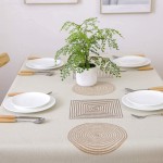 Forhomelife テーブルクロス ビニール おしゃれ PVC製 撥水 北欧 テーブルカバー 防水 防油 汚れ防止 耐久 耐熱 ずれにくい 厚手 140x180cm 図形柄