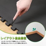 チチロバ(TITIROBA) トレーニング ジョイントマット エクササイズマット 大判 EVA製 防音 振動吸収 床保護 マット 高硬度 キズ防止 ジムマット トレーニング器具用マット 60x60x1.3cm 6枚入り ブラック