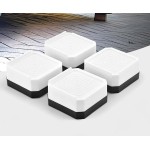 洗濯機用防振かさ上げ台 高さ調節 洗濯機用置き台 家具に傷防止 滑り止め 床に傷防止 異音吸収 振動吸収 テーブルの角を守る 自由につなぎ合わせる 1セット4個入り 据付脚 1-WH