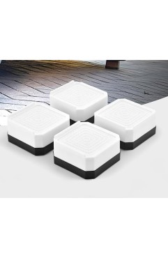 洗濯機用防振かさ上げ台 高さ調節 洗濯機用置き台 家具に傷防止 滑り止め 床に傷防止 異音吸収 振動吸収 テーブルの角を守る 自由につなぎ合わせる 1セット4個入り 据付脚 1-WH