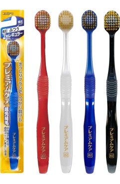 エビス プレミアムケアハブラシ 7列レギュラー ふつう 3本組 (色おまかせ)