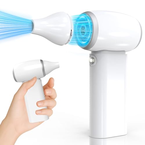 エアダスター 電動エアダスター ブロワー洗車 ブロアー 超強力250000RMP高速回転 最大風速120m/s 5000mAh大容量バッテリー TypeC急速充電 LEDライト付き 3段階風量調整 小型軽量 過熱保護 PC掃除/空気入れ/キーボード/家具/車内/エアコン/洗車用/BBQ送風機/家具掃除 日本語取扱説明書付き